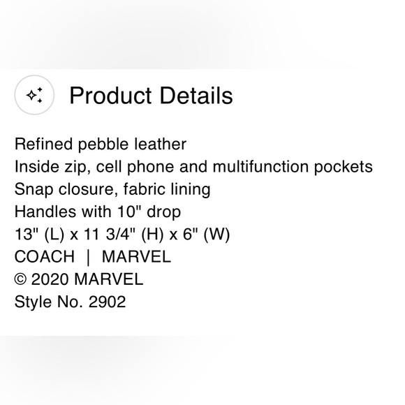 Coach tote Marvel - Picture 5 of 6